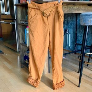 Anthropologie cotton crop pants